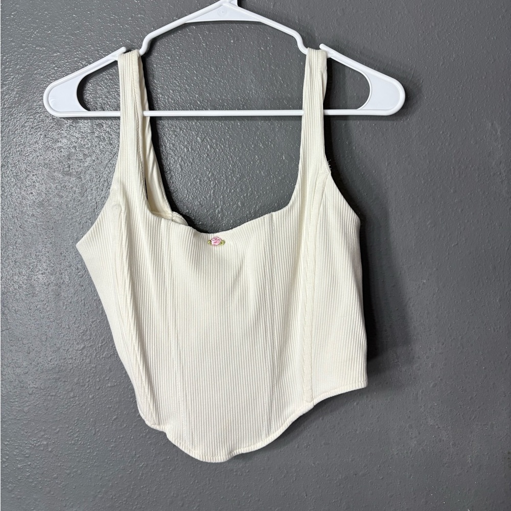 White Cropped Shirt